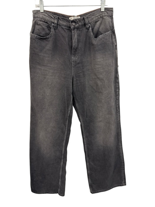 We The Free Size 30 Gray Wash Cotton Denim Zip Fly High Rise Wide Leg Jeans Gray Wash / 30
