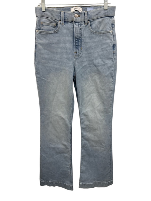 Spanx Size 10 Light Wash Cotton Blend Zip Fly High Rise Flare Leg Jeans Light Wash / 10