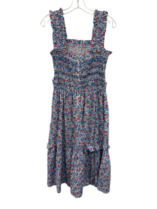 Sea New York Size S White, Blue, Red Cotton Floral Sleeveless Dress White, Blue, Red / S