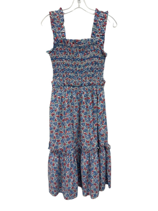 Sea New York Size S White, Blue, Red Cotton Floral Sleeveless Dress White, Blue, Red / S