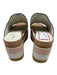 Naked Feet Shoe Size 7 Tan, White & Pink Leather Round Toe Platform Sandals Tan, White & Pink / 7