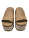 Naked Feet Shoe Size 7 Tan, White & Pink Leather Round Toe Platform Sandals Tan, White & Pink / 7