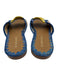 Le Mogador Shoe Size 37 Blue, Cream & Yellow Raffia Round Toe Whipstitch Sandals Blue, Cream & Yellow / 37