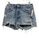Agolde Size 26 Light Wash Cotton Denim Distressed Button Fly Whiskering Skirt Light Wash / 26