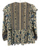 Sea New York Size S Blue, Cream & Brown Silk Long Sleeve Floral Peplum Top Blue, Cream & Brown / S