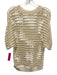 Spartina Size S Cream Linen & Cotton Open Knit Short Sleeve Crew Neck Top Cream / S