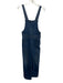 Mother Size 26 Med Wash Cotton Denim Contrast Stitch Side Zip High Rise Overalls Med Wash / 26