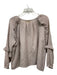 Roller Rabbit Size S Taupe Wool V Neck Raw Edge Ruffle Detail Long Sleeve Top Taupe / S