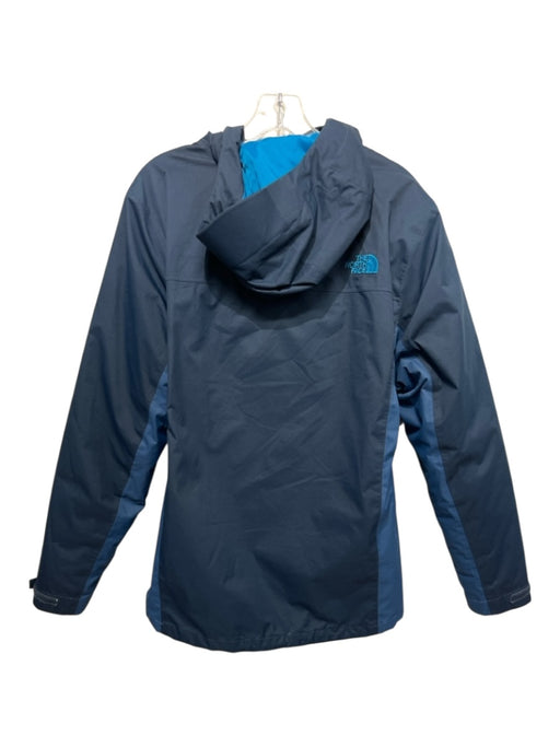 The North Face Size S Blue & Navy Synthetic Solid Windbreaker Zip Up Jacket Blue & Navy / S