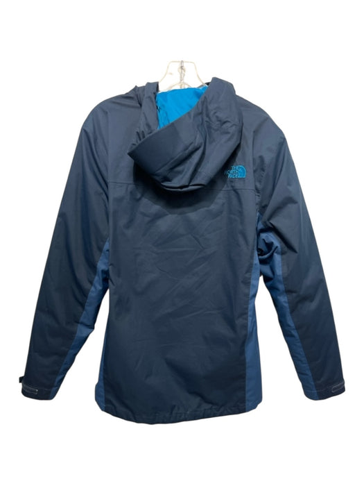 The North Face Size S Blue & Navy Synthetic Solid Windbreaker Zip Up Jacket Blue & Navy / S