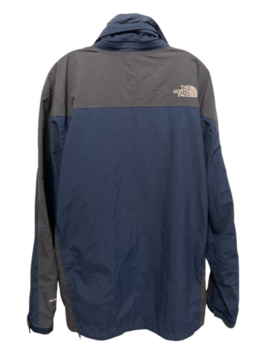 The North Face Size XL Navy & Gray Synthetic Two Tone Windbreaker Men's Jacket Navy & Gray / XL