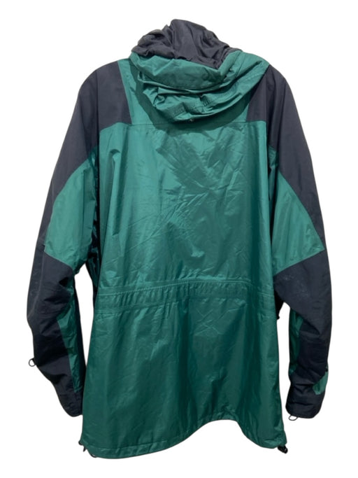 The North Face Size L Black & Green Synthetic Two Tone Windbreaker Men's Jacket Black & Green / L