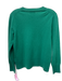 J. Crew Size M Green Cashmere Ribbed Trim Round Neck Sweater Green / M