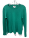 J. Crew Size M Green Cashmere Ribbed Trim Round Neck Sweater Green / M