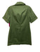 J. Crew Size 6 Green Cotton Blend Short Sleeve Cuffed Button Front Dress Green / 6