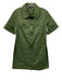 J. Crew Size 6 Green Cotton Blend Short Sleeve Cuffed Button Front Dress Green / 6