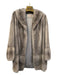 Switzers Size Est S/M Gray Mink Fur Long Sleeve Pockets Hip Length Coat Gray / Est S/M