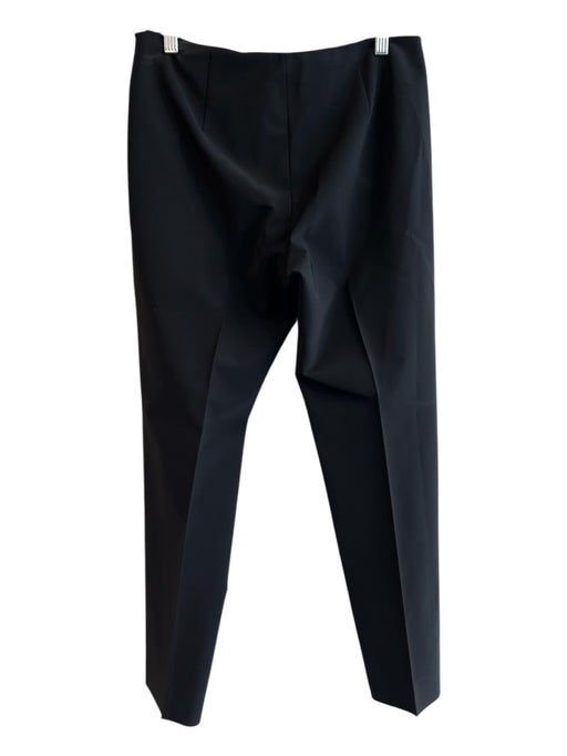 Prada Size 42 Black Polyester Straight Leg Pleated Side Zippers Slacks Pants Black / 42
