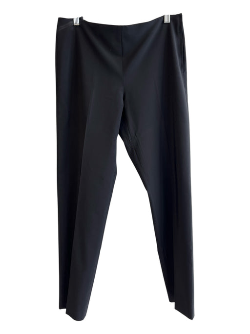 Prada Size 42 Black Polyester Straight Leg Pleated Side Zippers Slacks Pants Black / 42