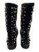 AZALEA WANG Shoe Size 11 Black & Multi Textile Rhinestones Half Calf Boots Black & Multi / 11
