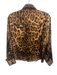 Dolce & Gabbana Size 46 Brown Multi Silk & Spandex Long Sleeve Animal Print Top Brown Multi / 46