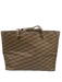 Balenciaga Brown & Black Saffiano Leather Open Top Monogram Tote Bag Brown & Black / M/L