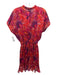Misa Size Small Orange, Purple, Yellow Polyester Cap Sleeve Abstract Print Dress Orange, Purple, Yellow / Small