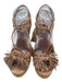 Aquazzura Shoe Size 38.5 Beige Suede Cork Tassels Wedge Platform Sandals Beige / 38.5