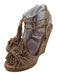 Aquazzura Shoe Size 38.5 Beige Suede Cork Tassels Wedge Platform Sandals Beige / 38.5