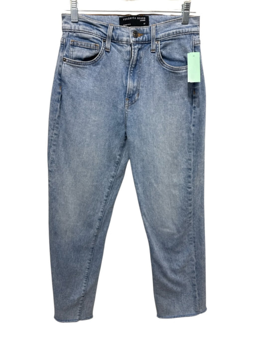 Veronica Beard Jeans Size 27 Light Wash Cotton Denim High Rise Tapered Jeans Light Wash / 27