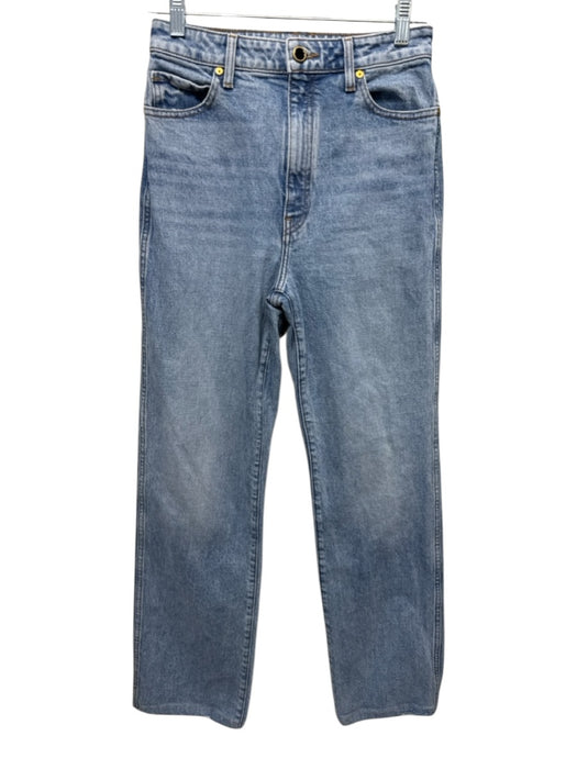 Khaite Size 29 Light Wash Cotton Denim High Rise Faded Straight Leg Jeans Light Wash / 29