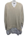 Stella McCartney Size Small Cream & White Wool Blend Long Sleeve Ribbed Sweater Cream & White / Small