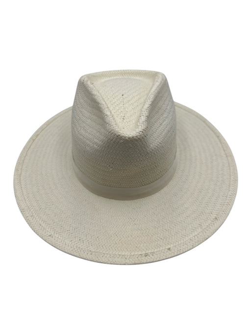 Freya White Paper & Acrylic Ribbon Sun Hat White / L
