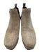 Pedro Garcia Shoe Size 38 Taupe Gray Leather Upper Suede Elastic Sides Booties Taupe Gray / 38