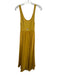 Black Iris Size 0 Mustard Yellow Nylon Blend Sleeveless Fabric Block Midi Dress Mustard Yellow / 0