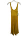 Black Iris Size 0 Mustard Yellow Nylon Blend Sleeveless Fabric Block Midi Dress Mustard Yellow / 0