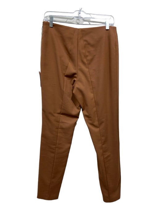 Akris Size 10 Brown Cotton Blend Mid Rise Tapered Side Zip Pants Brown / 10