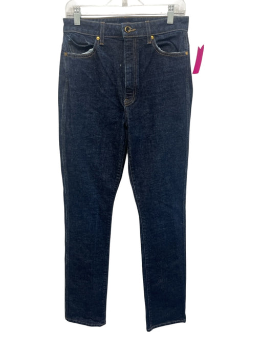 Khaite Size 29 Dark Wash Cotton Denim High Rise Straight Leg Jeans Dark Wash / 29