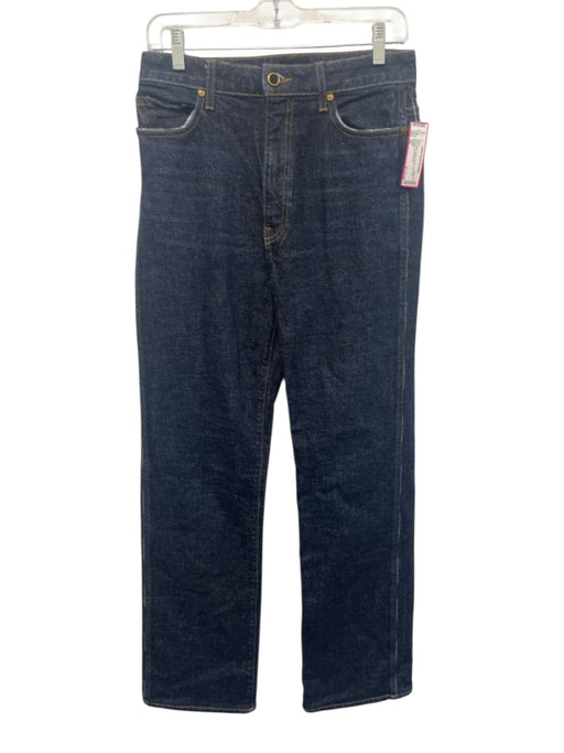 Khaite Size 29 Dark Wash Cotton Denim High Rise Straight Leg Jeans Dark Wash / 29