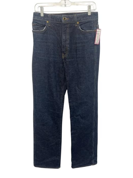 Khaite Size 29 Dark Wash Cotton Denim High Rise Straight Leg Jeans Dark Wash / 29