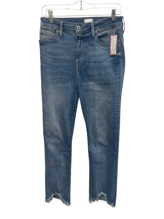 Jonathan Simkhai Size 29 Light Wash Cotton Denim Raw Hem High Rise Jeans Light Wash / 29