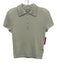 J Crew Size S Light Blue & Yellow Cashmere Knit Striped Collar short sleeve Top Light Blue & Yellow / S
