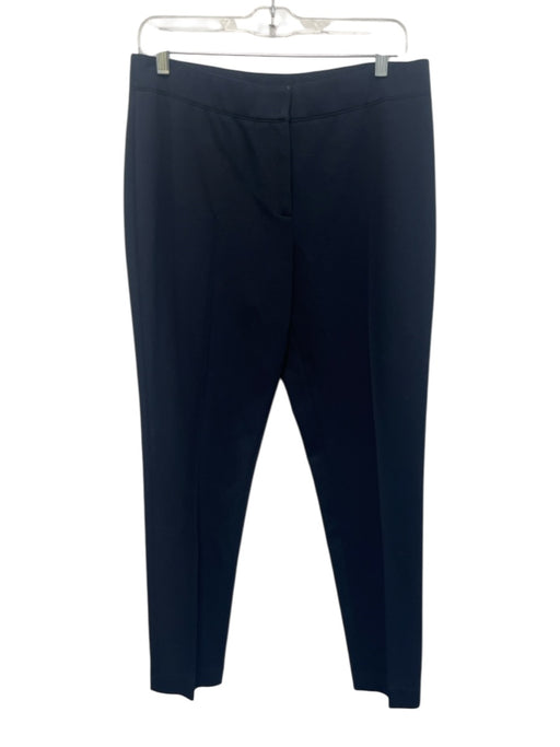 Akris Punto Size 10 Navy Blue Viscose Blend Mid Rise Pleat Straight Leg Pants Navy Blue / 10