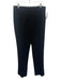 St John Size 10 Black Polyester Blend High Rise Straight Leg Trouser Pants Black / 10