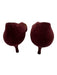 Manolo Blahnik Shoe Size 38 Maroon Red Suede Pointed Toe Kitten Heel Pumps Maroon Red / 38
