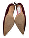 Manolo Blahnik Shoe Size 38 Maroon Red Suede Pointed Toe Kitten Heel Pumps Maroon Red / 38