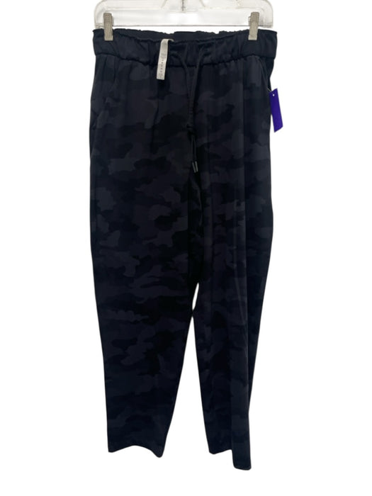 Lululemon Size 8 Black & Gray Nylon Blend Athletic Camoflage Drawstring Leggings Black & Gray / 8