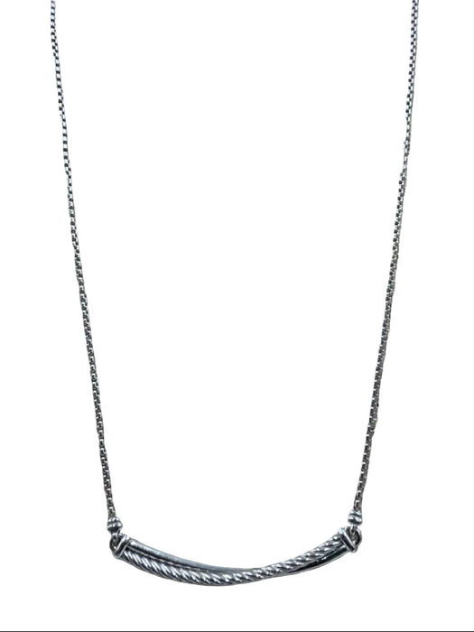 David Yurman Silver 925 Sterling Silver Lobster Clasp Box Chain Necklace