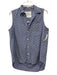 Frank & Eileen Size S Blue & White Cotton Sleeveless Floral Button Up Top Blue & White / S