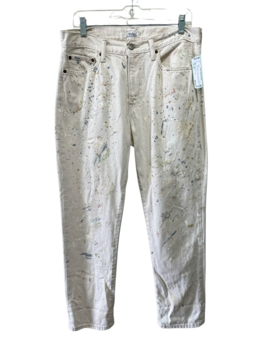 Polo Ralph Lauren Size 29 White & Multi Cotton & Lyocell High Rise Pants White & Multi / 29